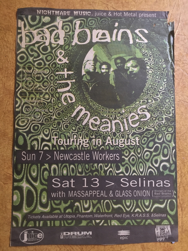 Revisiting BAD BRAINS 1994 Australian Tour w/ THE MEANIES